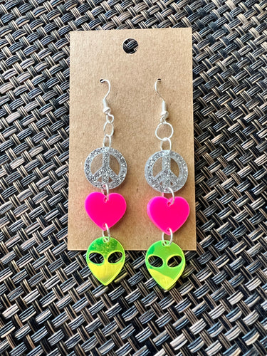 Alien Dangle Earrings